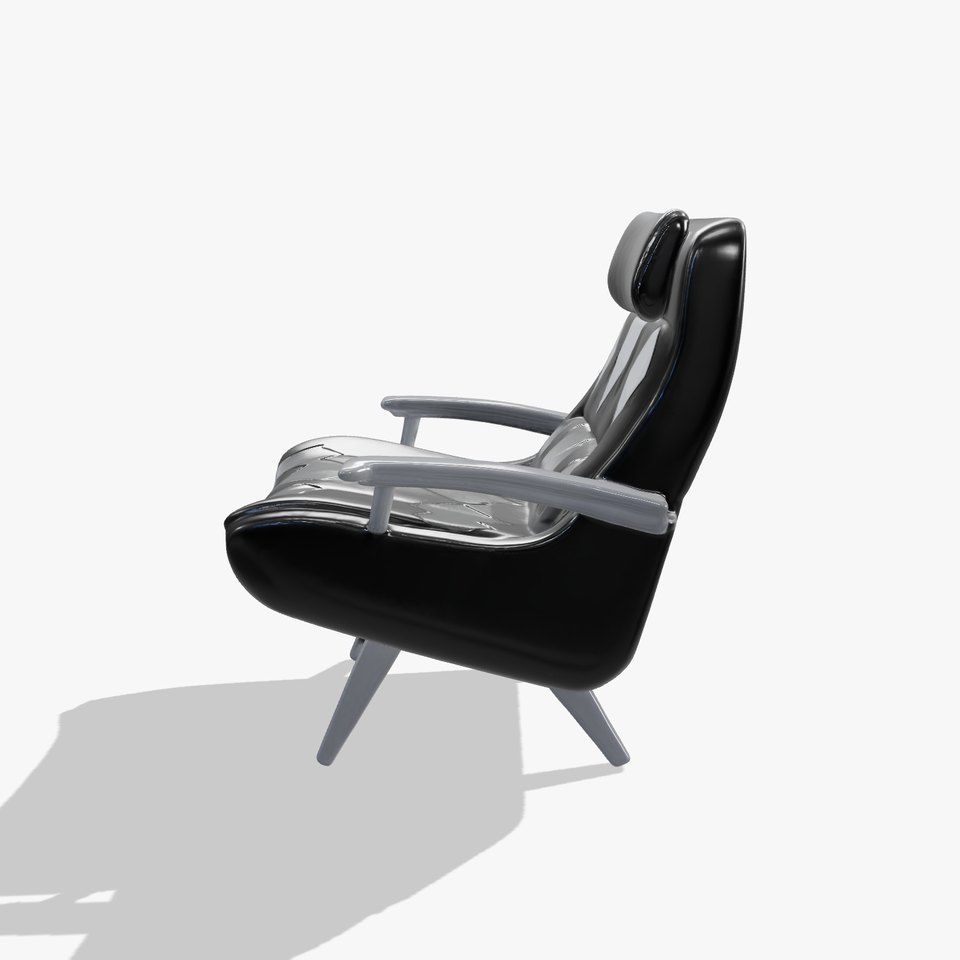 Modern Black Armchair model pack